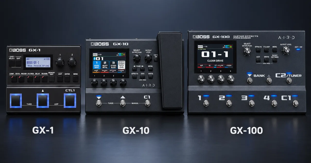 BOSS GX-1・GX-10・GX-100徹底比較｜2026年に買うならどれ？｜エレキ