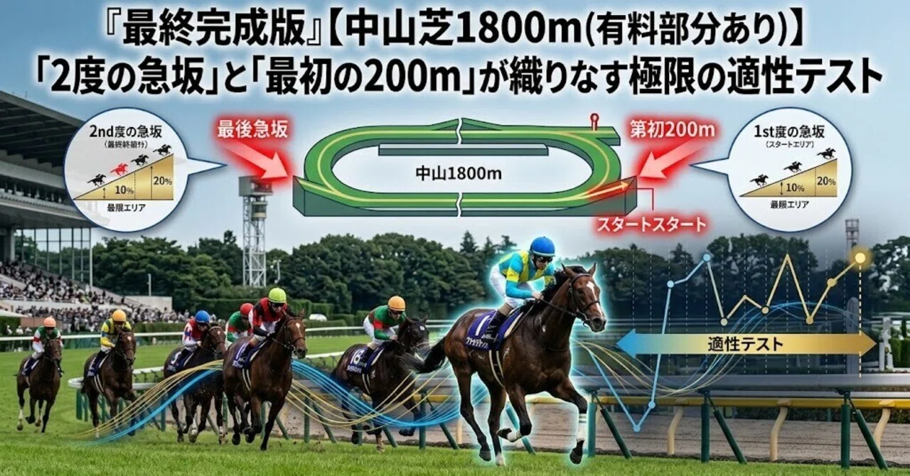 最終完成版※【中山芝1800m(有料部分あり)】「2度の急坂」と「最初の