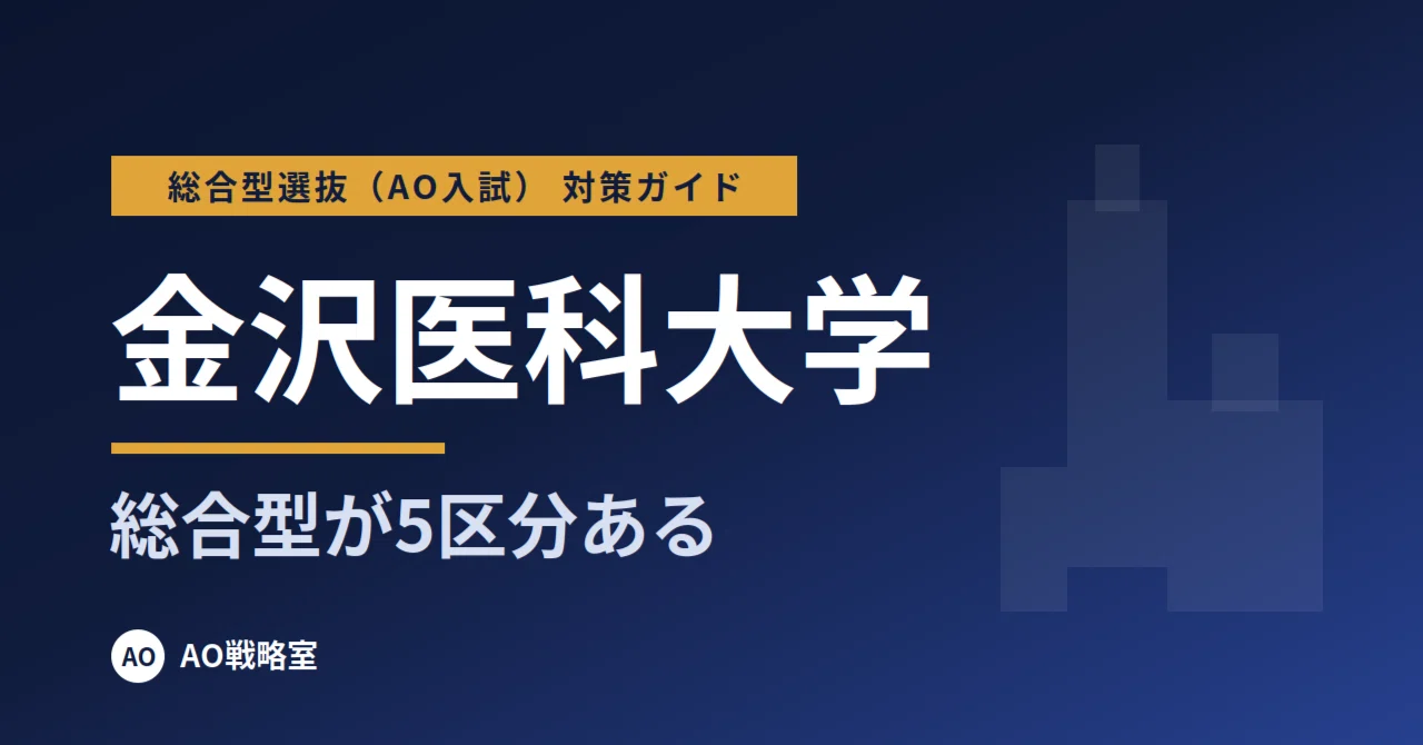 金沢医科大学】総合型選抜（AO入試） 対策ガイド｜自己推薦書の添削例