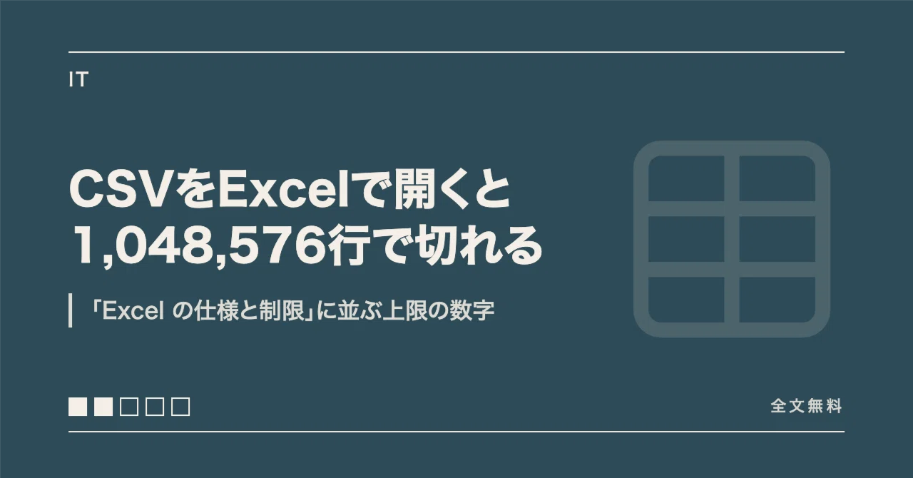 When opening a CSV in Excel, it gets truncated at 1,048,576 rows: The ...