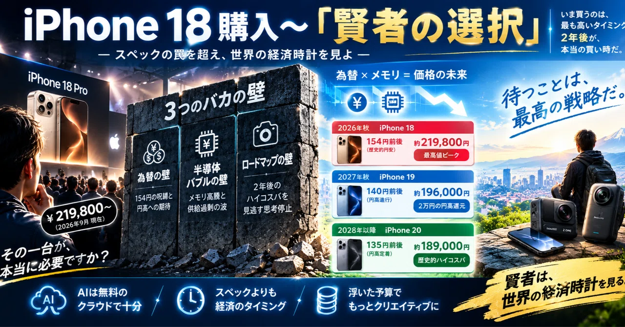 iPhone 18購入～『賢者の選択』｜Masao Takakuwa
