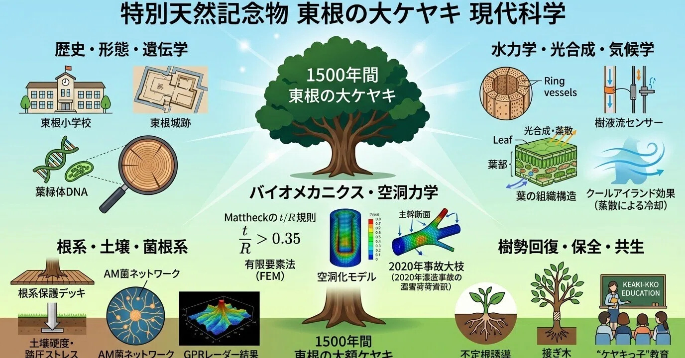 特別天然記念物 東根の大ケヤキ 現代科学— 樹齢1500年の巨樹バイオ