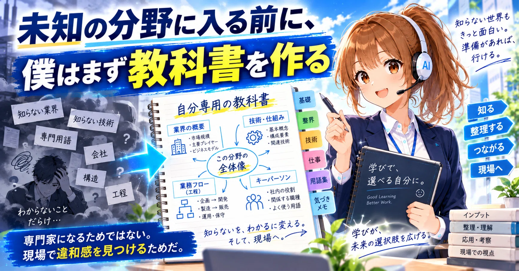 未知の分野に入る前に、僕はまず教科書を作る｜隆之@モノづくりの現場