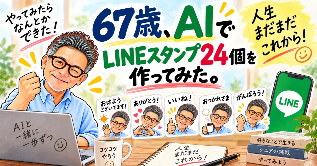 At 67, I made 24 LINE stickers using AI. I never expected to have to ...