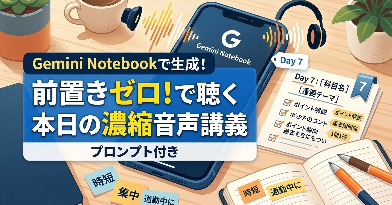08 gemini notebookで資格に挑戦 】【プロンプトあり】音声解説を