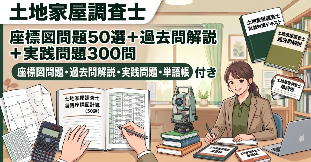 土地家屋調査士試験対策】記述式「座標計算」だけを50問、とにかく数を