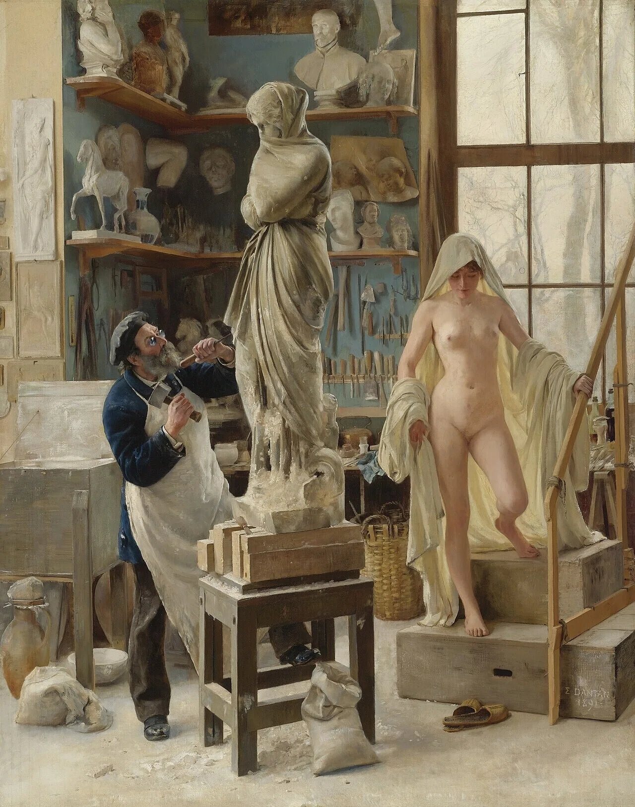 Une Restauration by Edouard Dantan