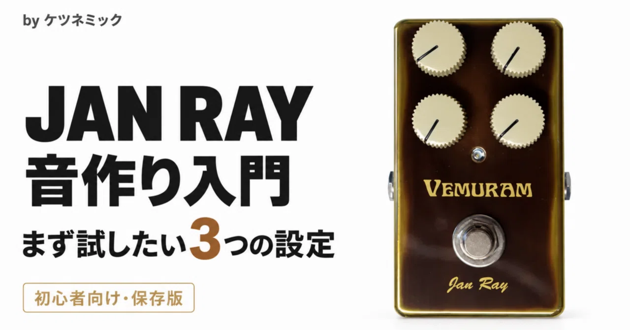 JAN RAYを買ったけど音作りが分からない人へ｜まず試したい3つの設定