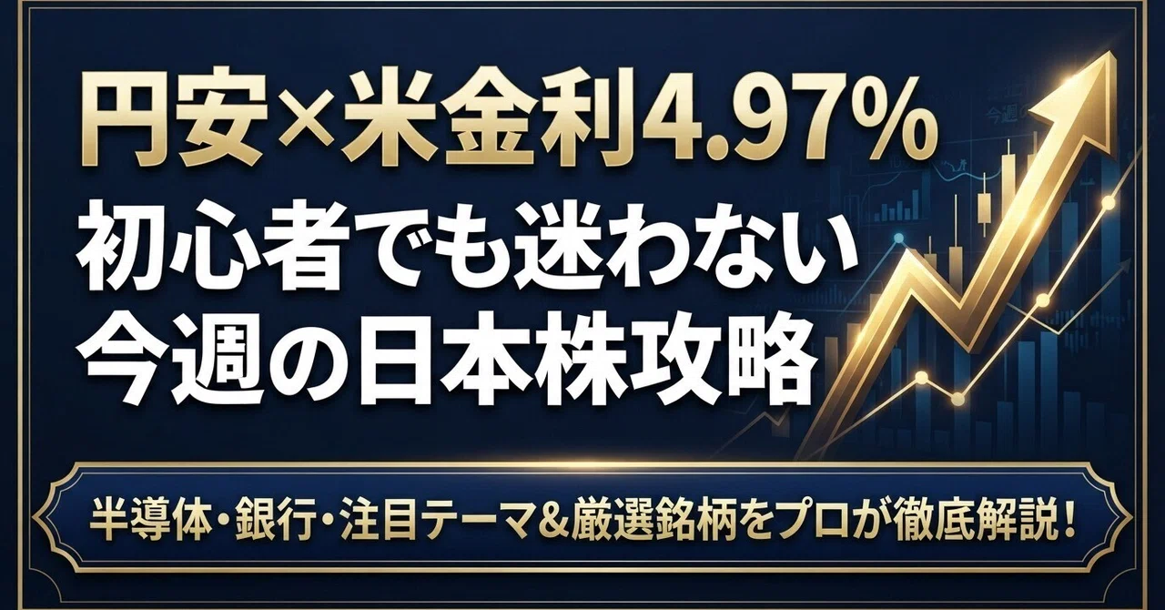 サスケが徹底解説】今週の日本株市場を読み解く：初心者向け投資戦略