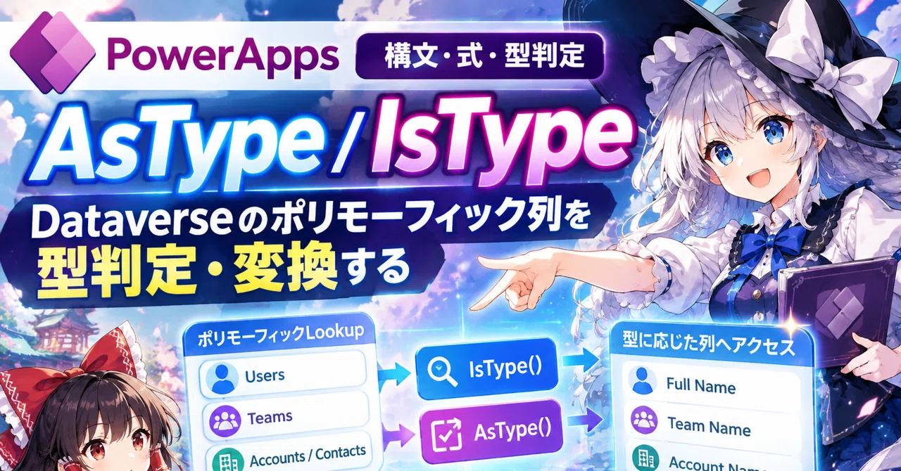 PowerApps | Syntax/Expressions | Type Checking | AsType / IsType | Type ...