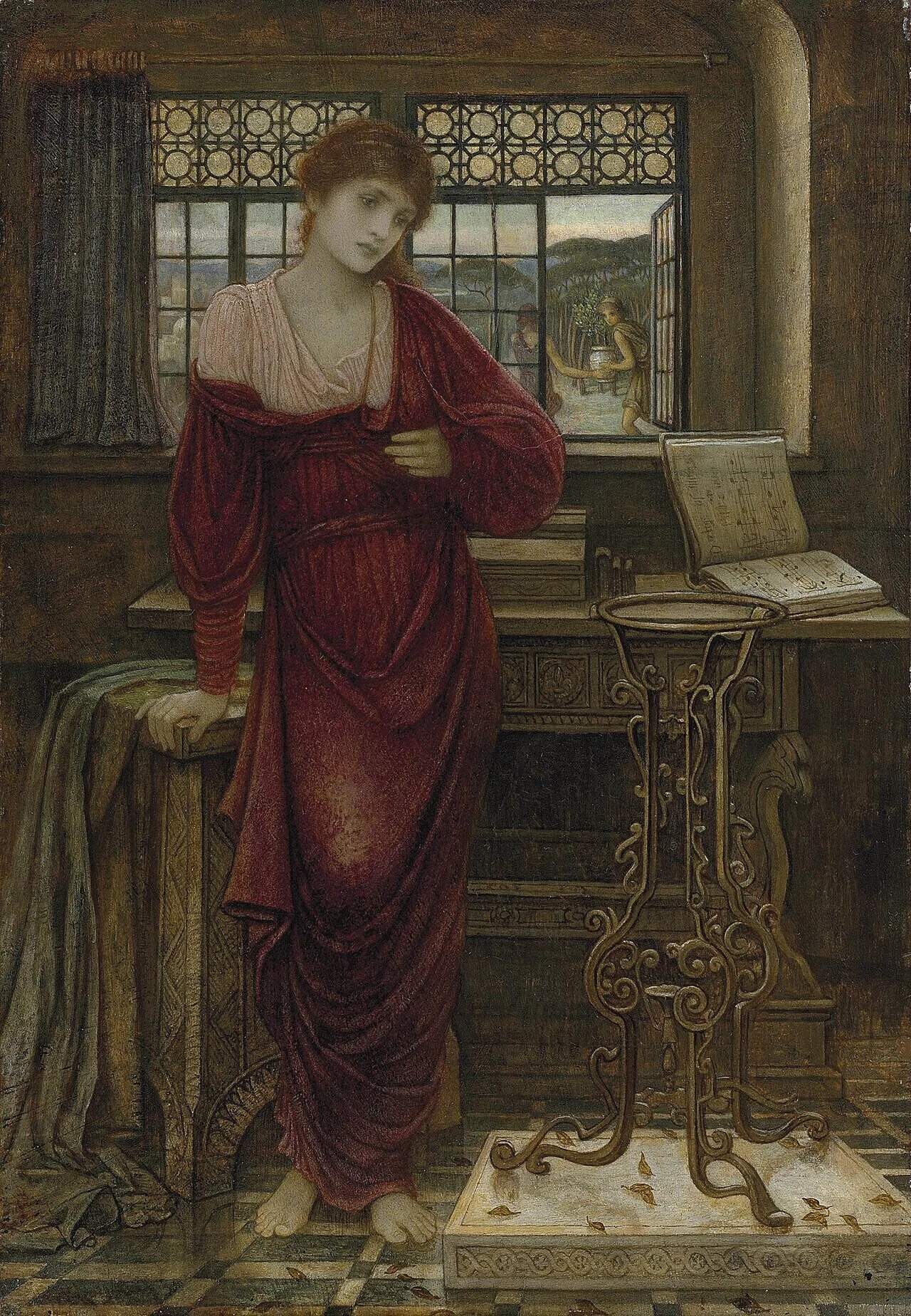 赤い衣裳の女性が立つストッドウィックの絵画で、オークションハウスが扱う作品のたたずまいがうかがえる。市場が注目する対象とは何か、次の節で選定の意図を読み解いていく。