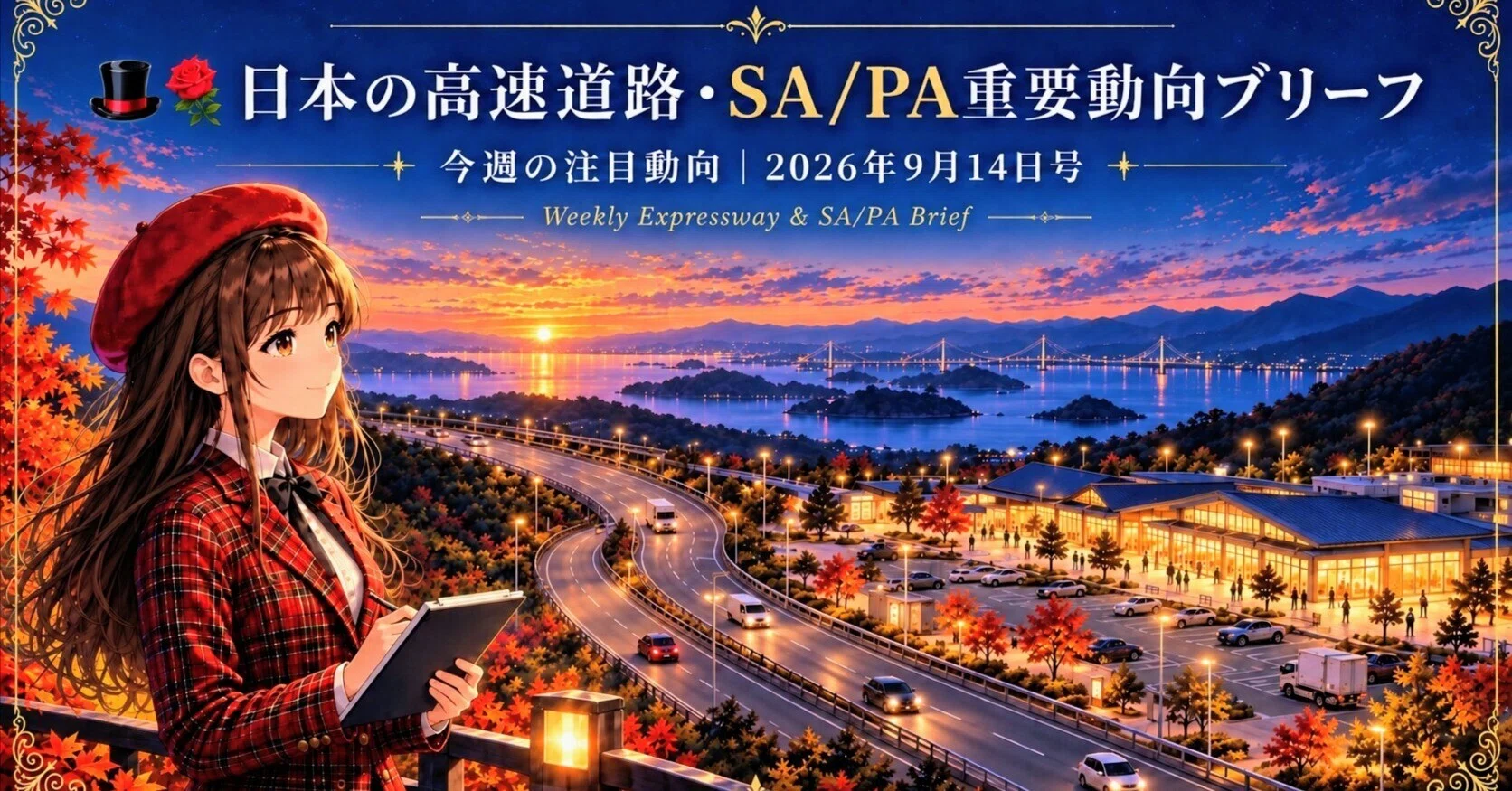 🎩🌹 日本の高速道路・SA/PA重要動向ブリーフ｜2026年9月14日号｜山形
