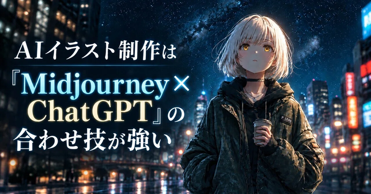AIイラスト制作は「Midjourney × ChatGPT」の合わせ技が強い｜茉白トキ