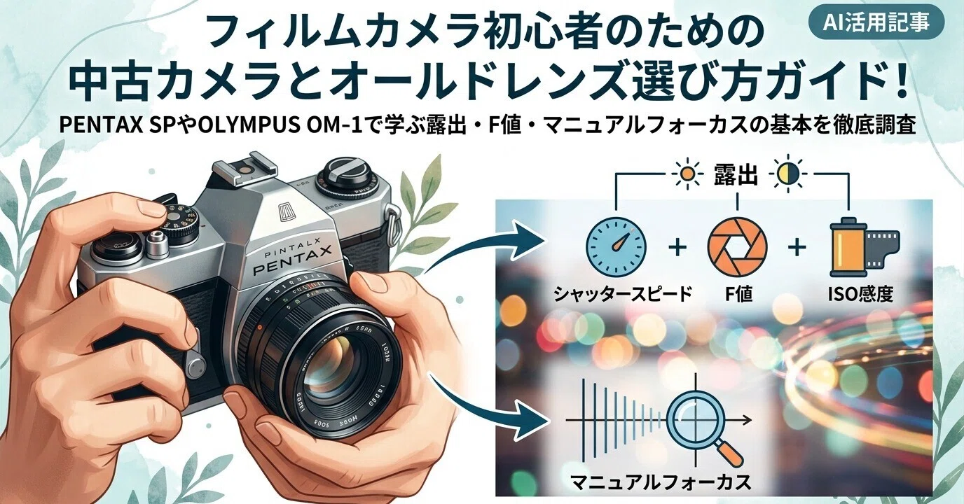 フィルムカメラ初心者のための中古カメラとオールドレンズ選び方ガイド