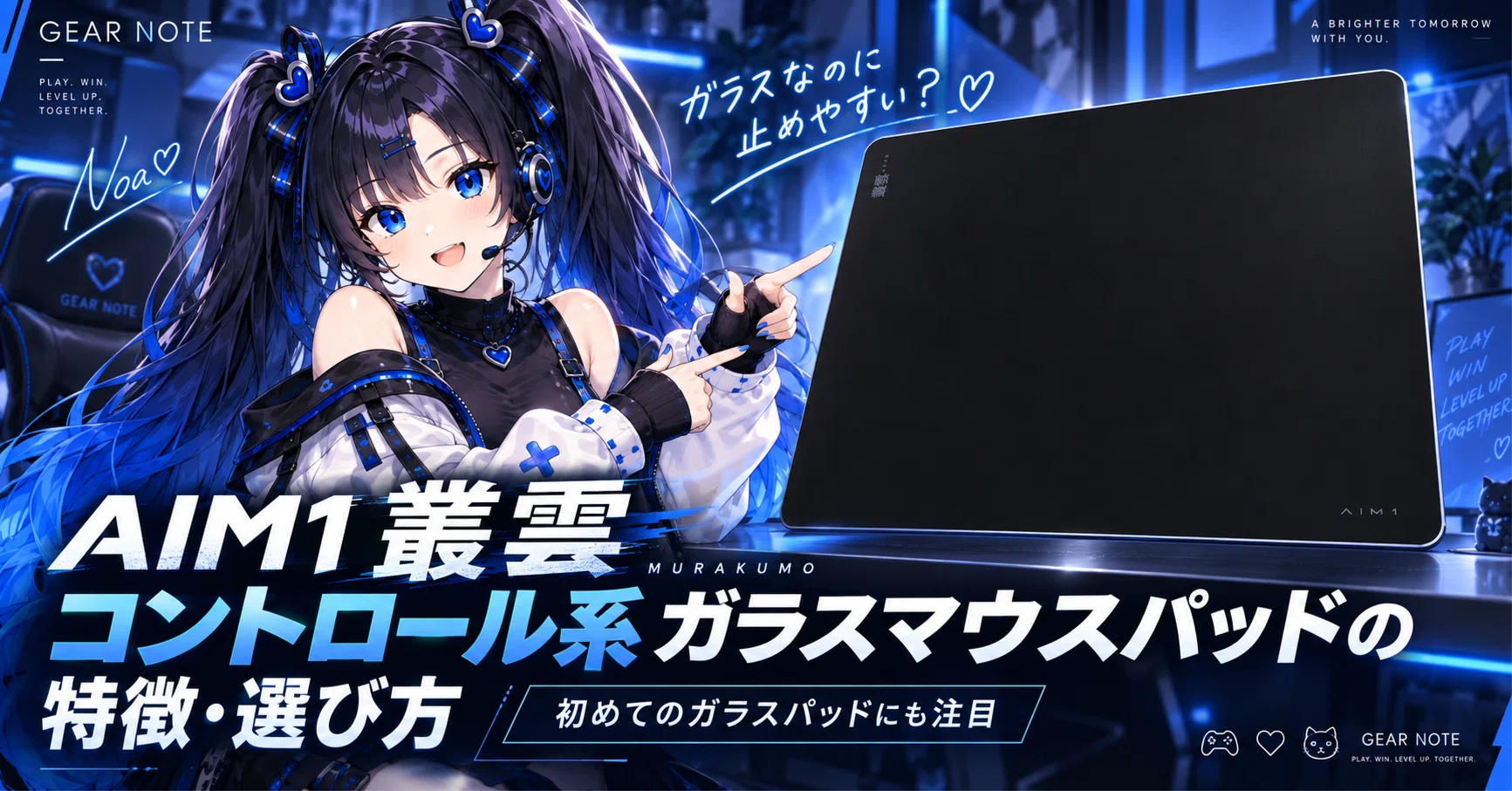 AIM1 叢雲】コントロール系ガラスマウスパッドの特徴・選び方をノアが
