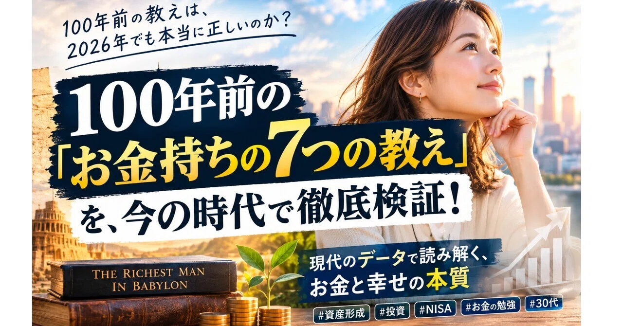 100年前の「お金持ちの7つの教え」は、2026年でも本当に正しいのか