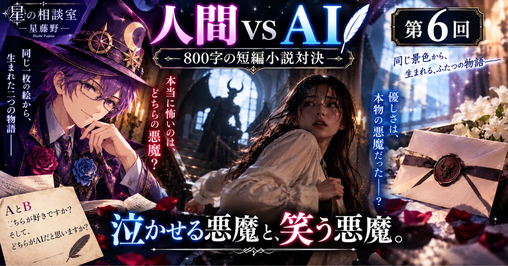人間VS AI、同じ一枚の絵から800字の小説を書いてみた｜第6回｜星藤野