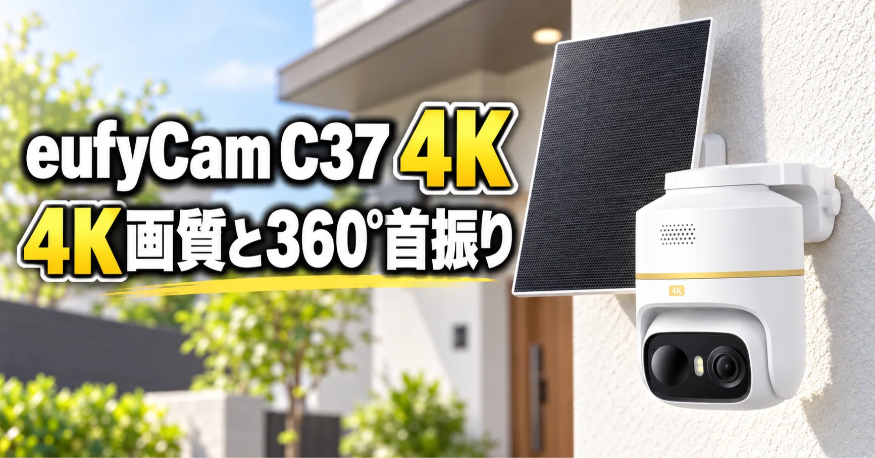 Anker Eufy eufyCam C37 4K のレビュー・口コミ評判と特徴 4K画質と360