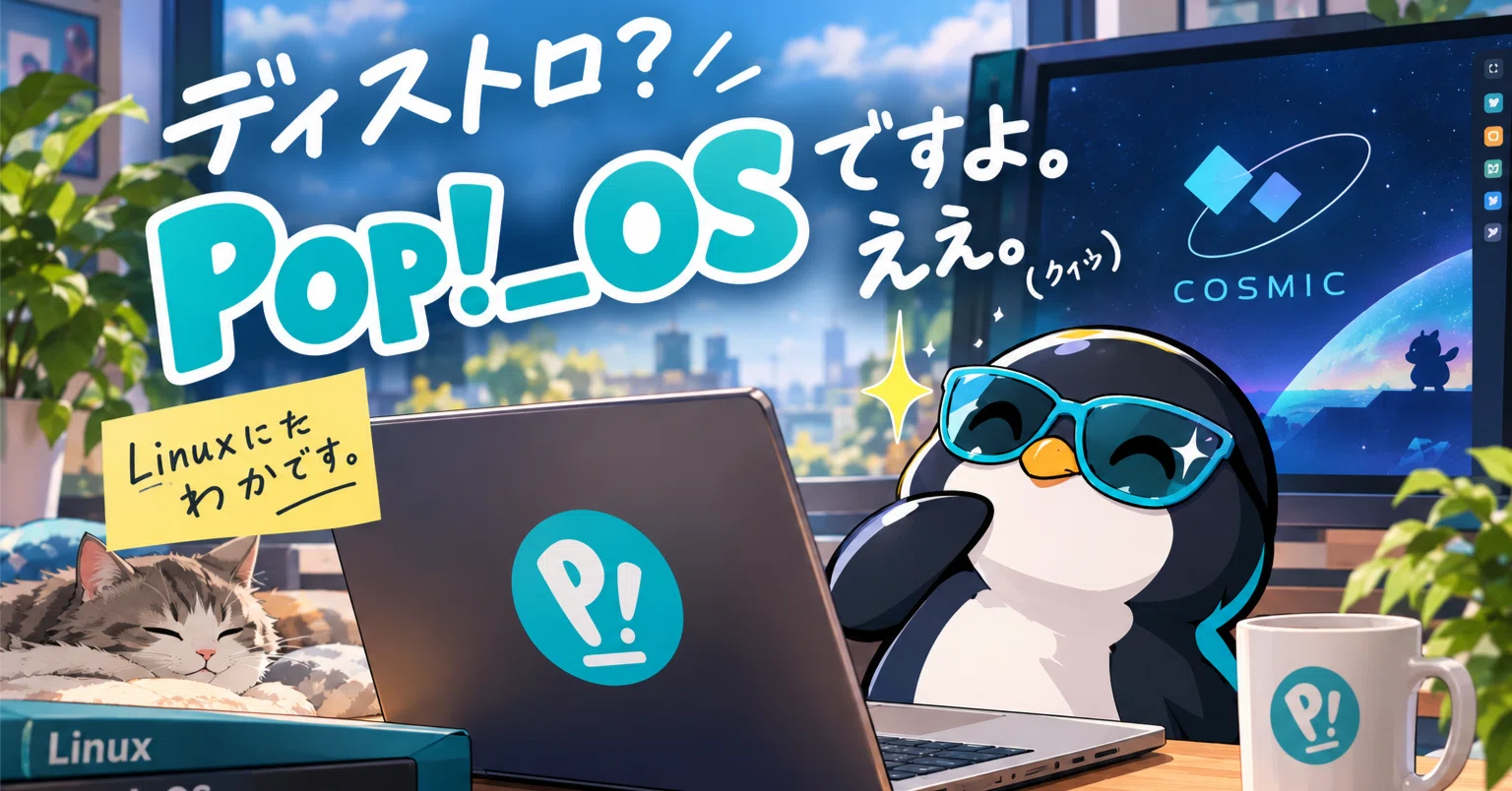 Linux？俺はPop!_OSですよ、えぇ。（ｸｲｯ｜くびなし