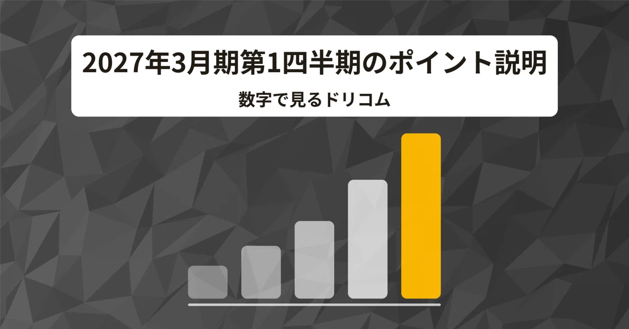 2027年3月期第1四半期決算のポイント説明ー数字で見るドリコム｜株式