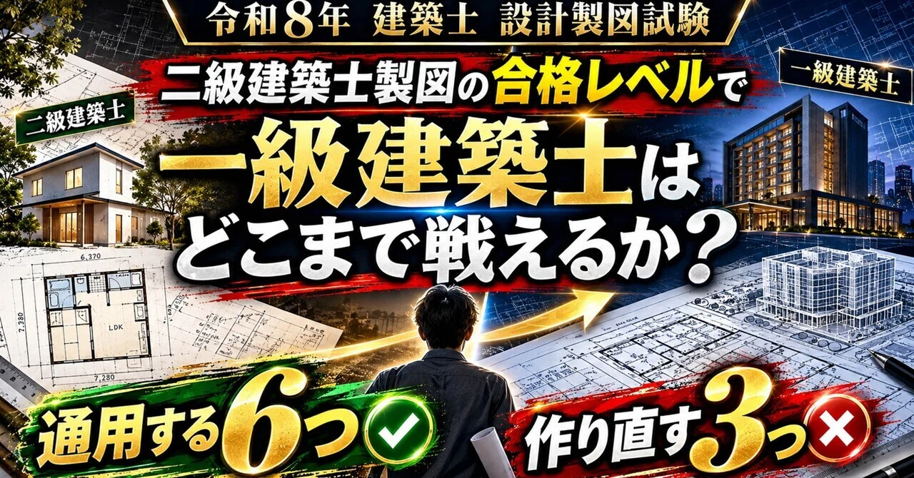 令和8年 二級建築士 製図試験 完全攻略｜併用住宅 木造3階｜独学合格