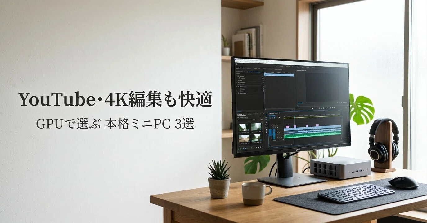 動画編集向けミニPCおすすめ3選｜GPU搭載の本格モデル【10万円台】｜TAKA