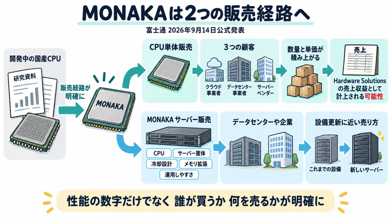 2nm国産CPU】富士通（6702）MONAKAを狙う理由は「推論サーバーと運用