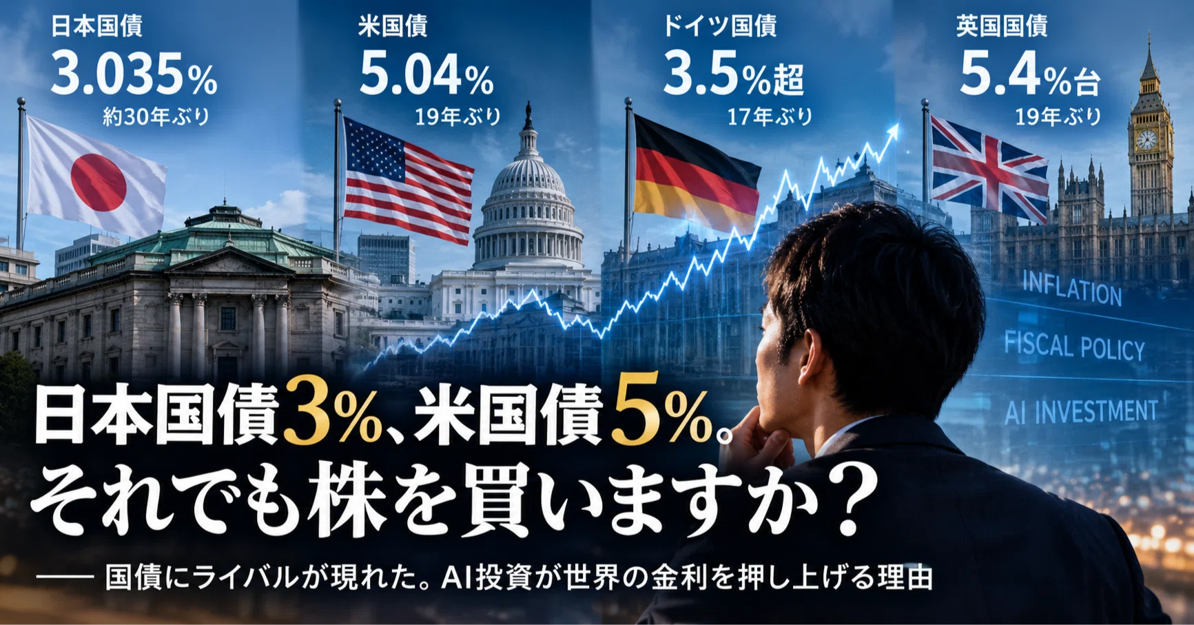 日本国債3%、米国債5%。それでも株を買いますか？｜ヒガシムロヤ