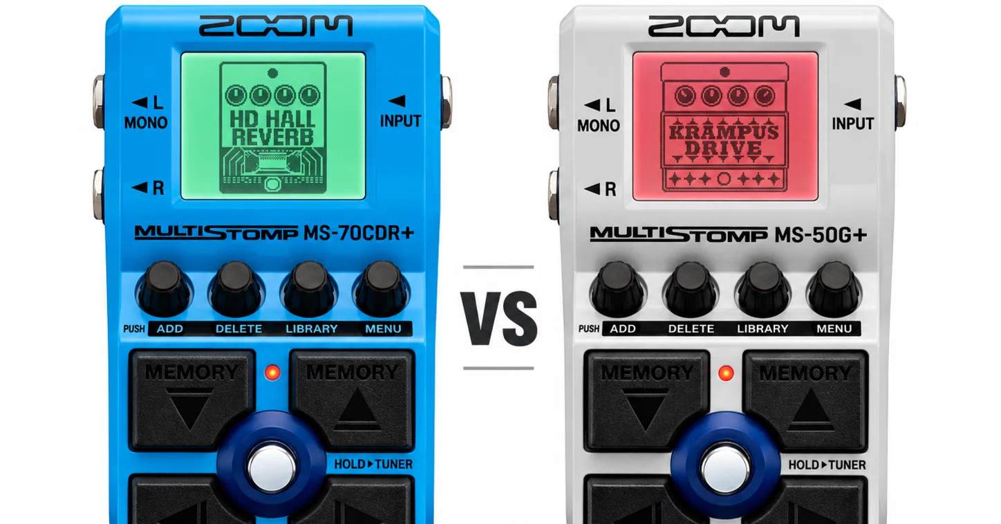 MS-70CDR+ vs MS-50G+｜ZOOM MultiStompは結局どっちを買うべき