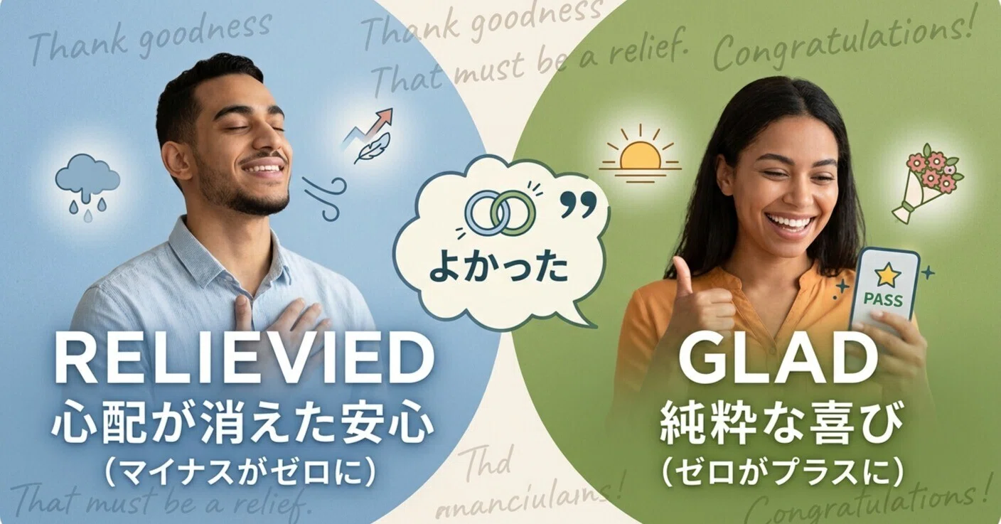 安心 した 英語