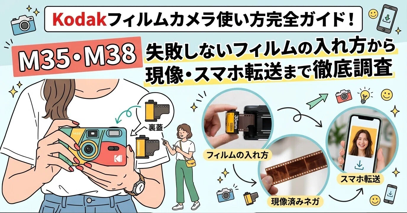 Kodakフィルムカメラ使い方完全ガイド！M35・M38失敗しないフィルムの