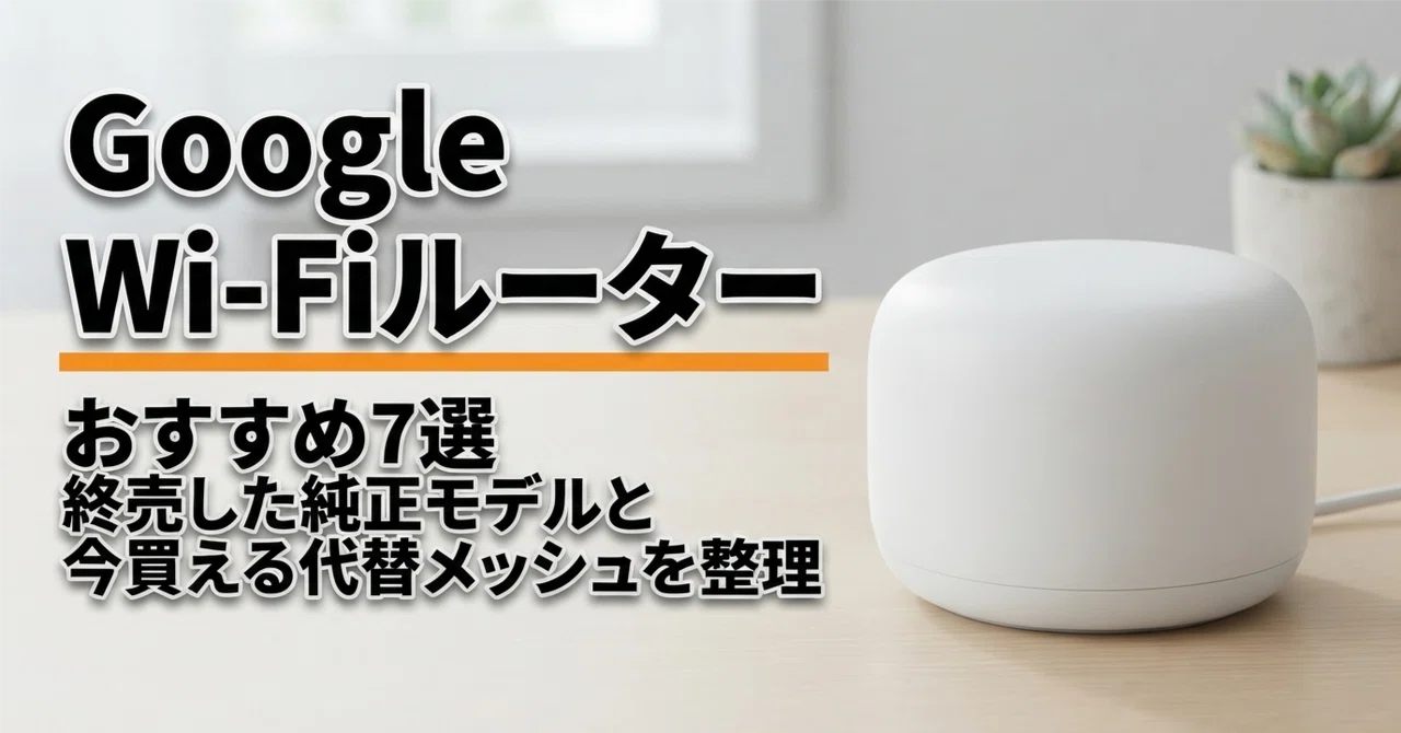Google Wi-Fiルーターのおすすめ7選 終売した純正モデルと今買える代替