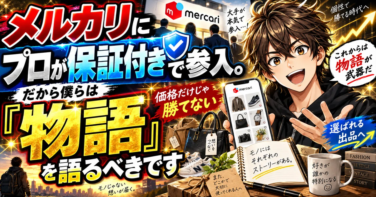 メルカリにプロが保証付きで参入。だから僕らは「物語」を語るべきです