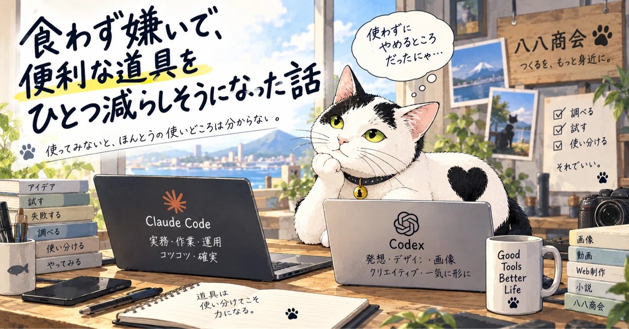 食わず嫌いで、便利な道具をひとつ減らしそうになった話 【ChatGPT