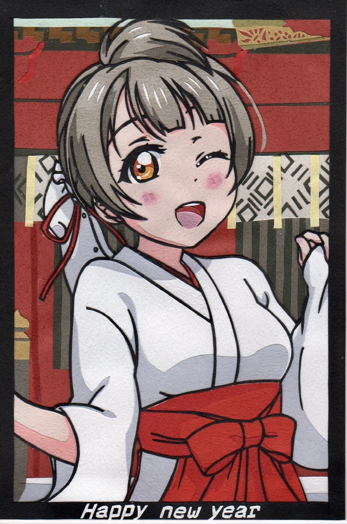 ラブライブ 南ことり カラー切り絵 年賀状19 まゆきみ Note