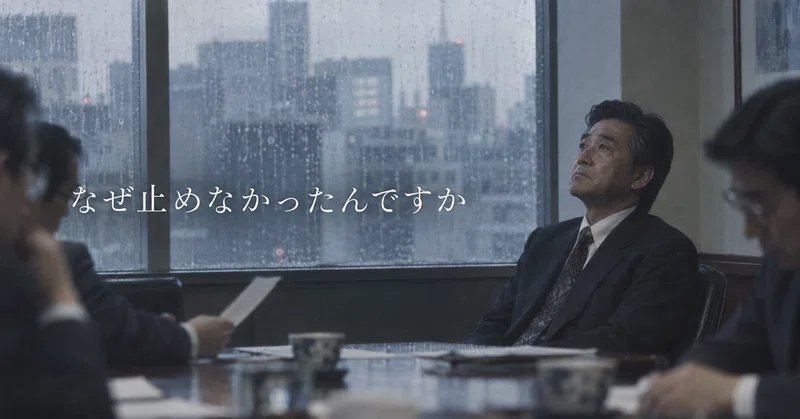 なぜ止めなかったんですか？