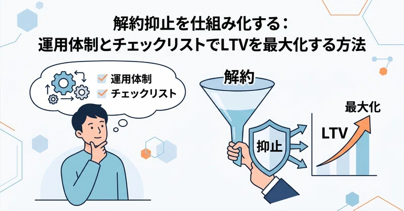 解約抑止を仕組み化する：運用体制とチェックリストでLTVを最大化する方法
