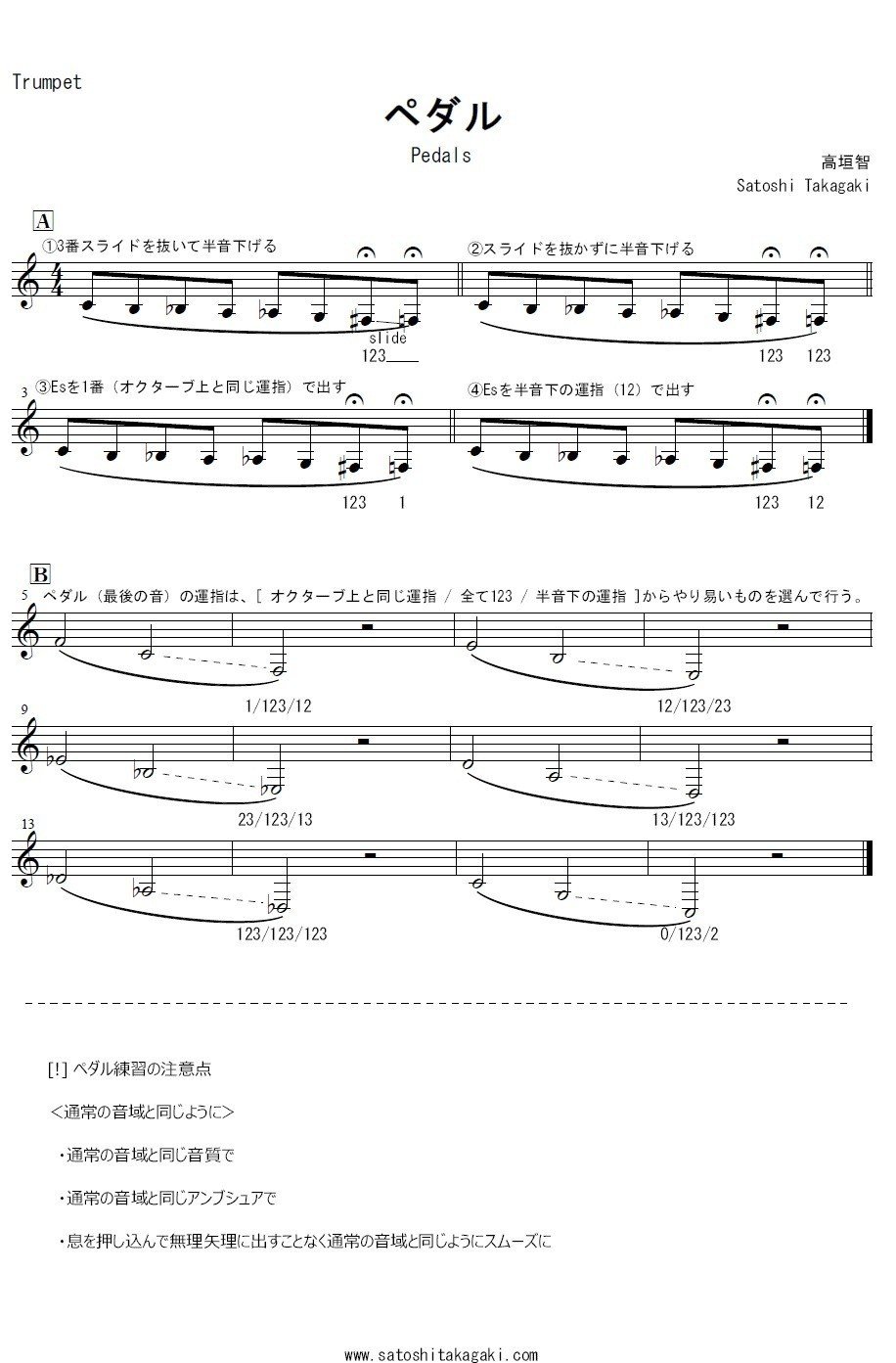 ペダルトーン 高垣 智 Satoshi Takagaki Note