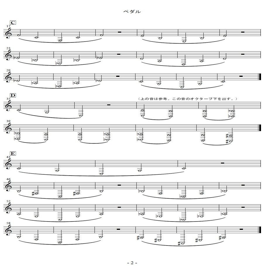 ペダルトーン 高垣 智 Satoshi Takagaki Note