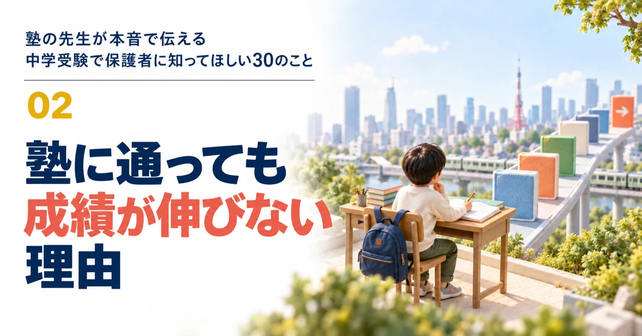 塾に通っても成績が伸びない理由 塾の本音 中受で知ってほしい30 No.02