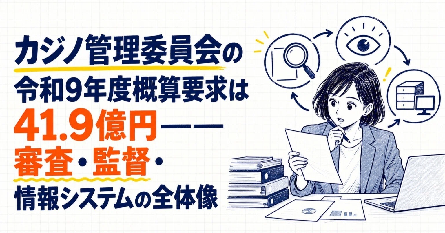 カジノ管理委員会の令和9年度概算要求は41.9億円——審査・監督・情報