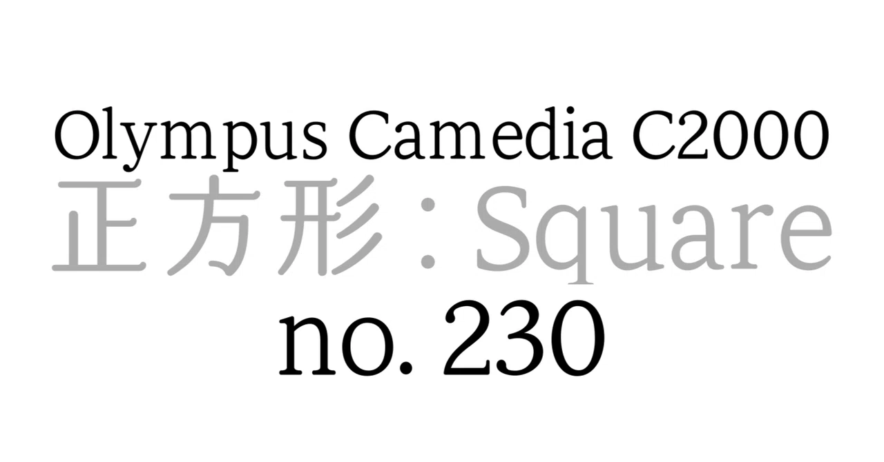 file. 正方形 : Square no.230 / Olympus Camedia C2000｜Sasaki Keishun file
