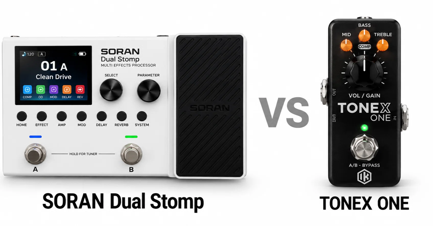SORAN Dual Stomp vs TONEX ONE｜NAMとTONEXの違いから選ぶ超小型