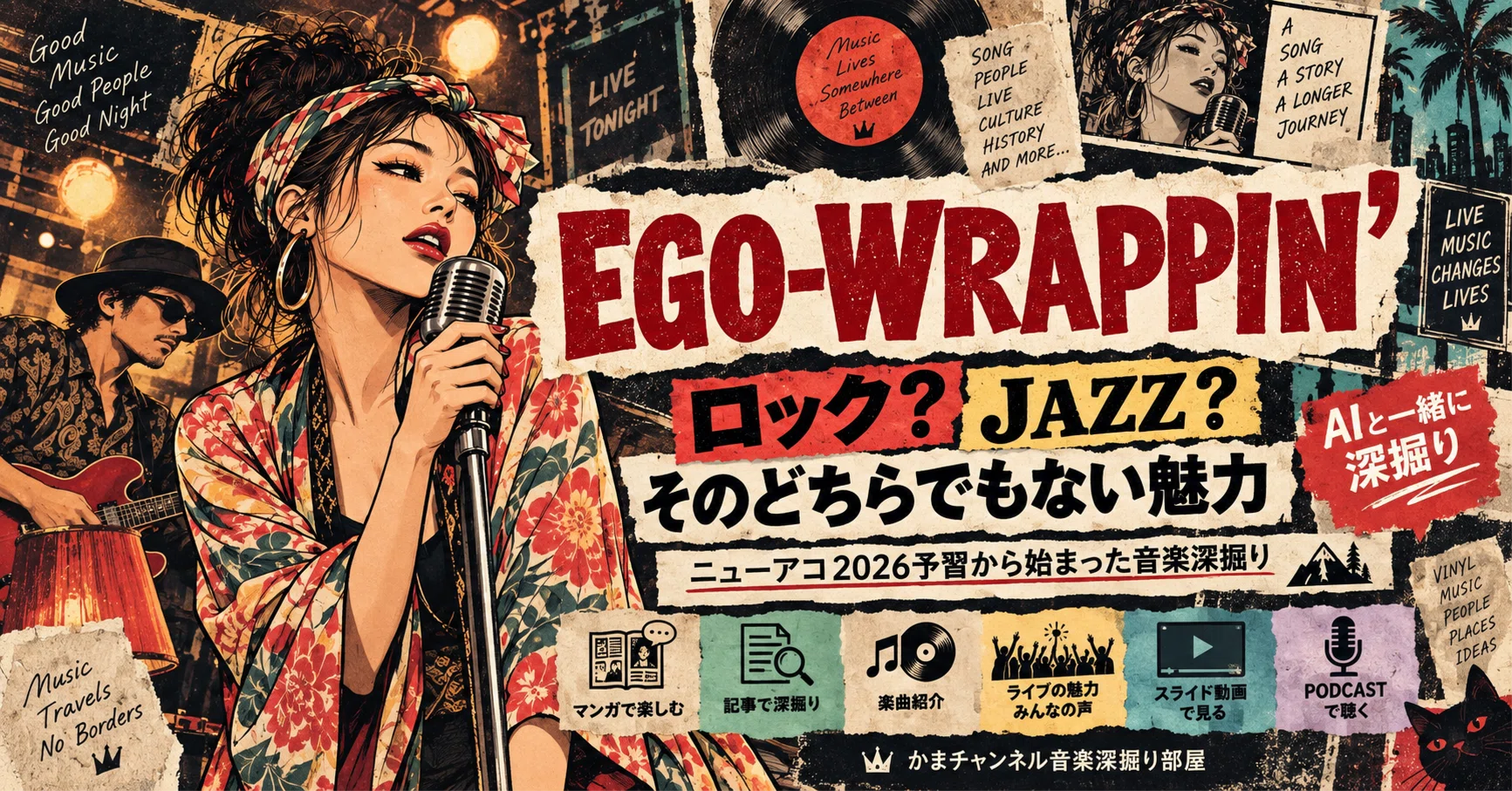 ロック？JAZZ？EGO-WRAPPIN'って、結局何ジャンル？｜かまチャンネル