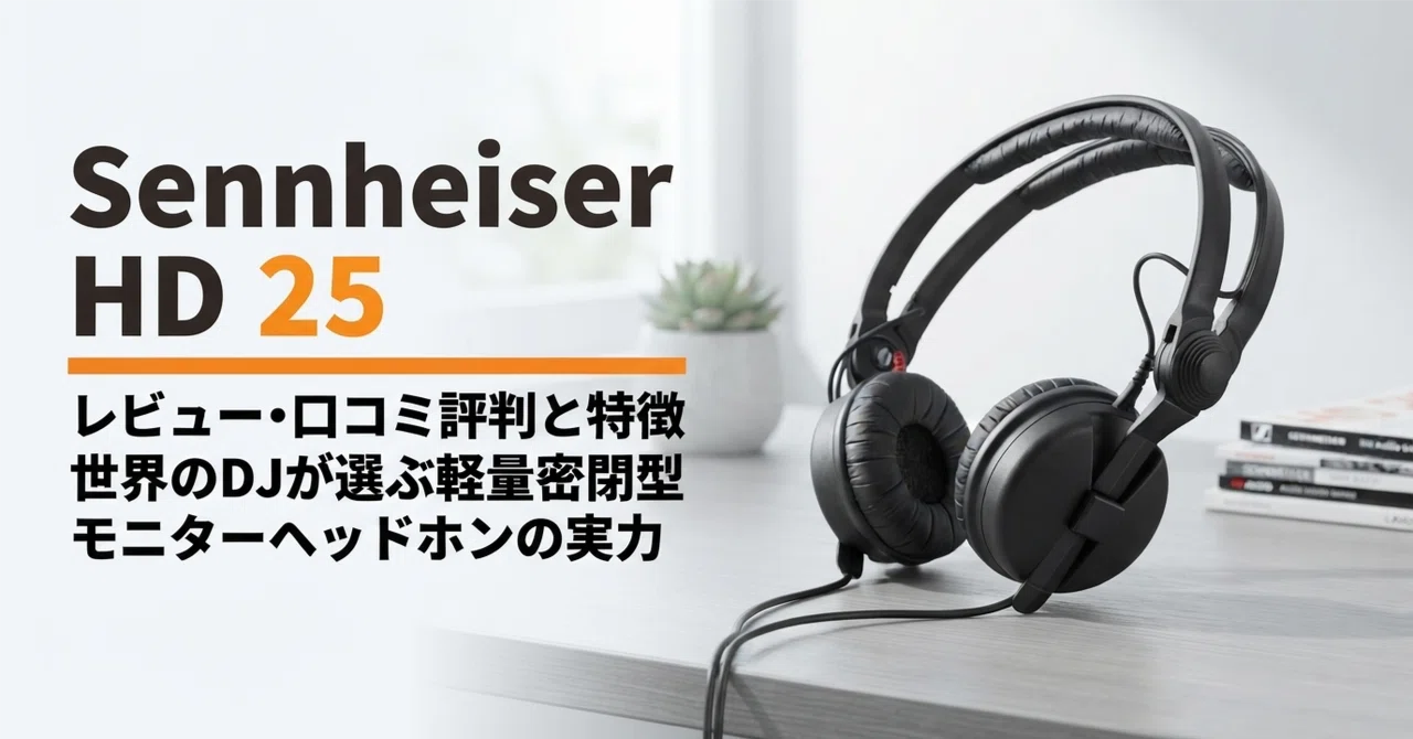 Sennheiser HD 25 のレビュー・口コミ評判と特徴 世界のDJが選ぶ軽量