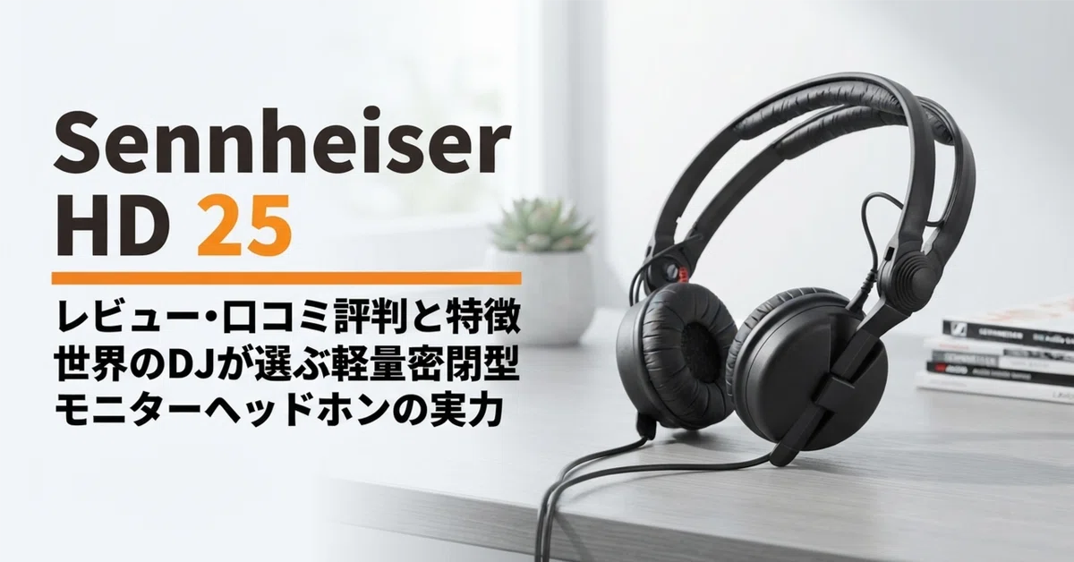 Sennheiser HD 25 のレビュー・口コミ評判と特徴 世界のDJが選ぶ軽量
