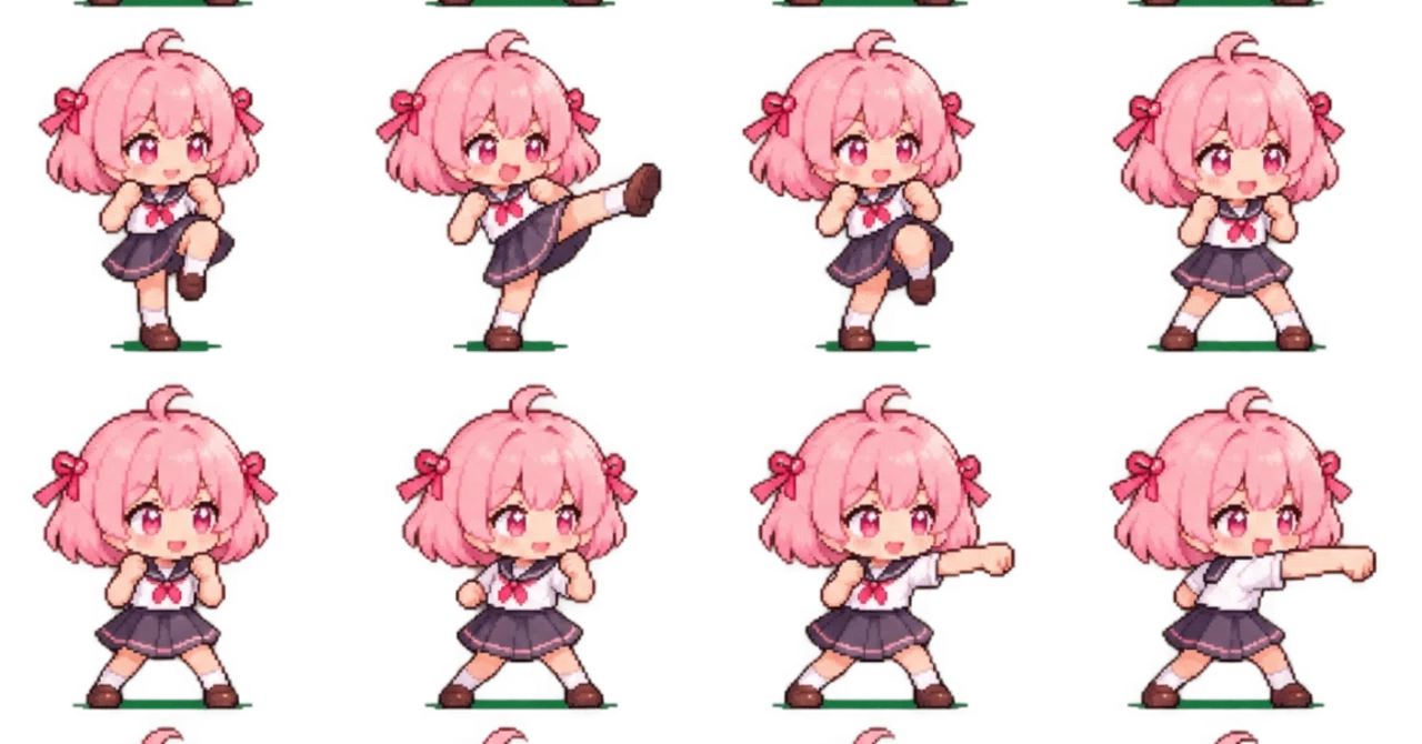 Practical] I tried making pixel-style sprite sheet GIFs with GPT