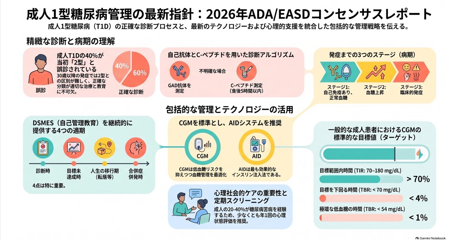 糖尿病 統合治療へのアプローチ CGM・AID・発症遅延療法をどう位置づけるか――成人1型糖尿病