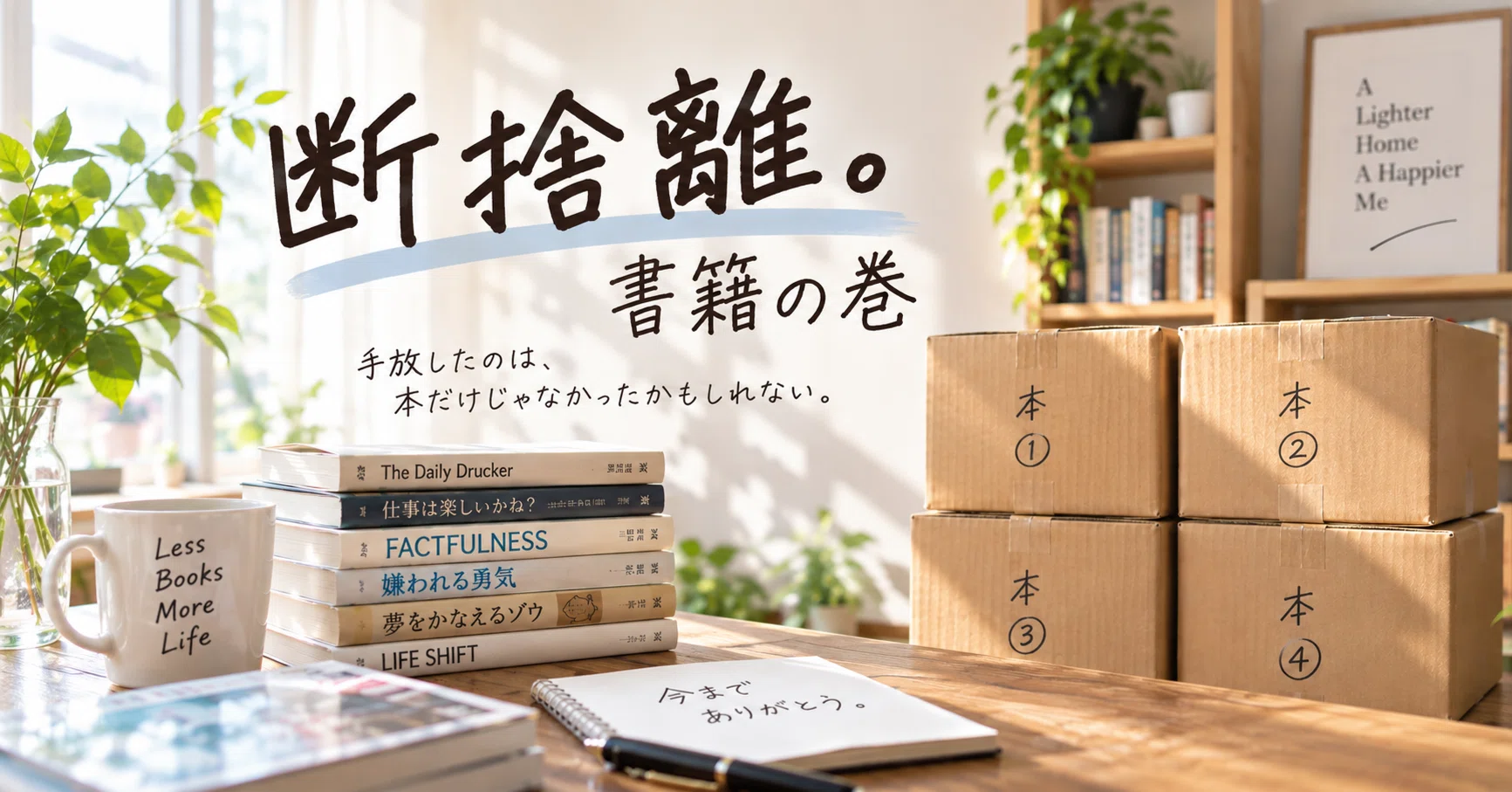ぽん断捨離中② 断捨離。本との別れ。｜blue studio
