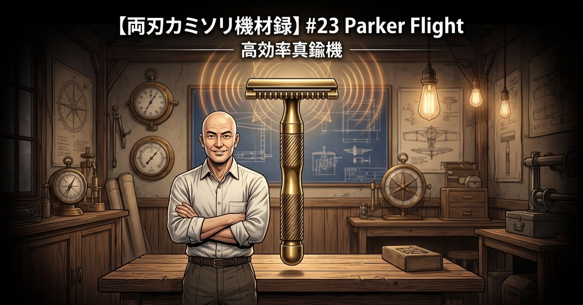 両刃カミソリ機材録】#23 Parker Flight｜シェービング山陰